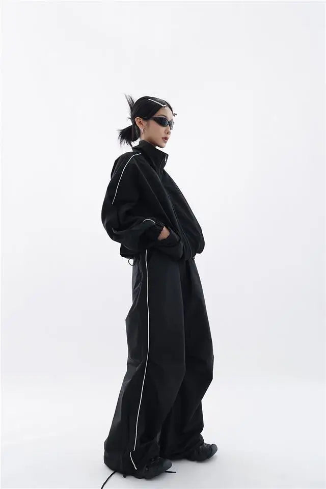 Drune | Oversized Trainingsanzug – Sportlich in Schwarz