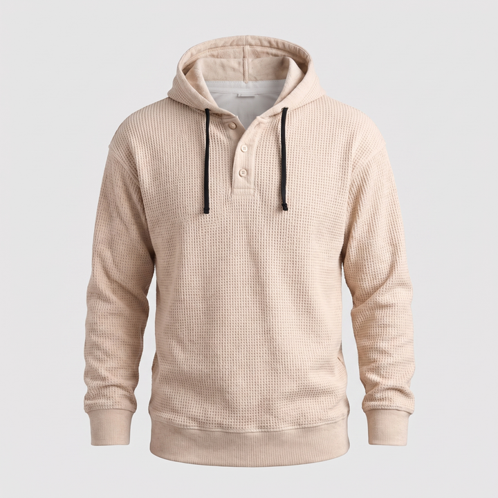 Waffle | Knit Pullover für Herren mit Kapuze