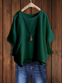 Hannah | Stylish and Comfortable Crew-Neck Tunic Top