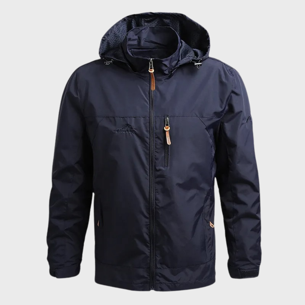 Luca | Wasserdichte Jacke mit hohem Kragen – Bequemer Lässig Stil für Männer