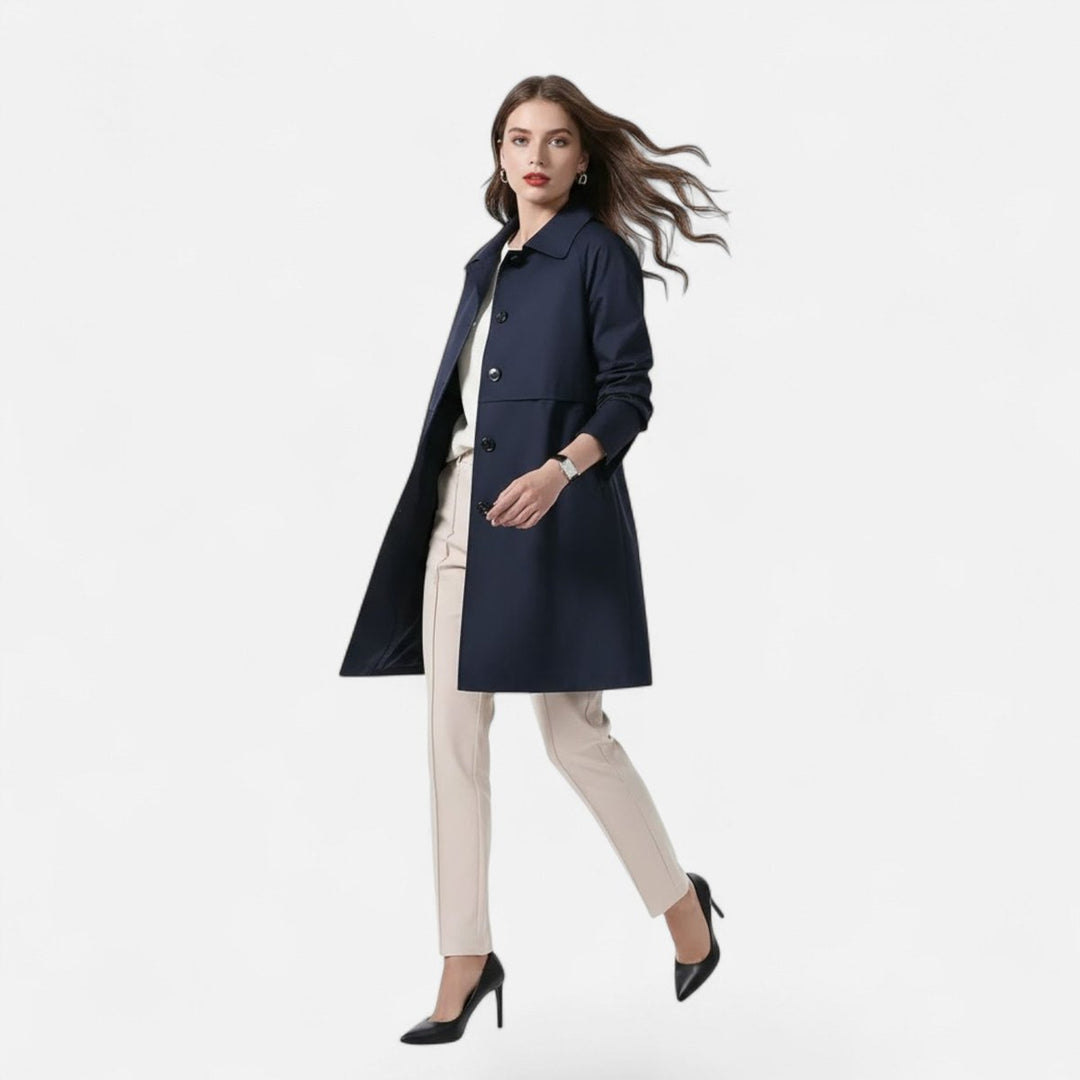 Celina | Classic and Lightweight Midi Trench Coat