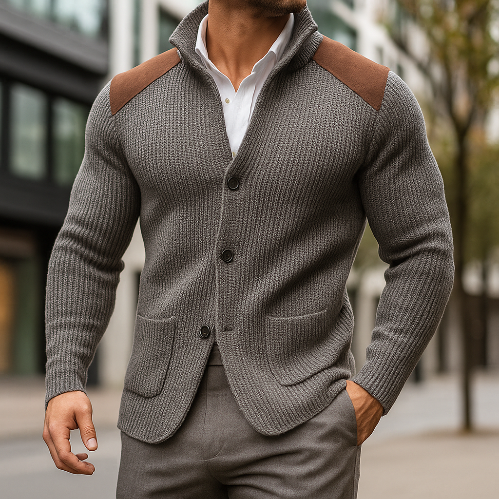 Ralph | Modern Textured Knit Blazer for Men