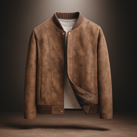Matteo | Elegant Vegan Suede Bomber Jacket with a Modern Fit