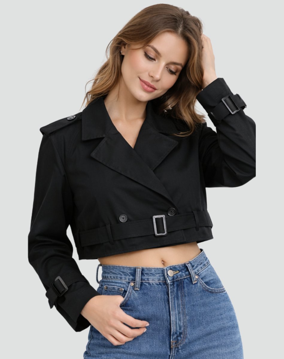 Selina | Short Fitted Trench Coat with an Elegant Silhouette