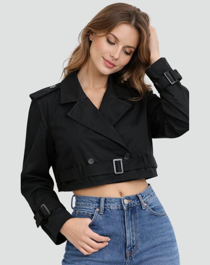 Selina | Short Fitted Trench Coat with an Elegant Silhouette