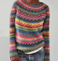 Marlene | Colorful Women's Sweater with Striped Pattern