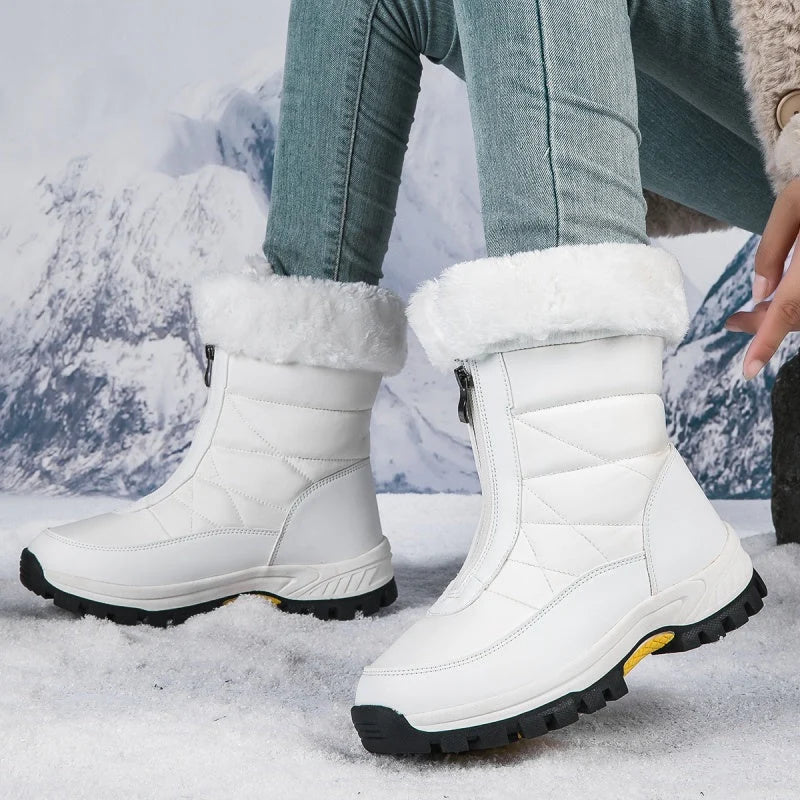 Snowlina | Plüschgefütterte Snowboots – Mid-Calf Design für Damen