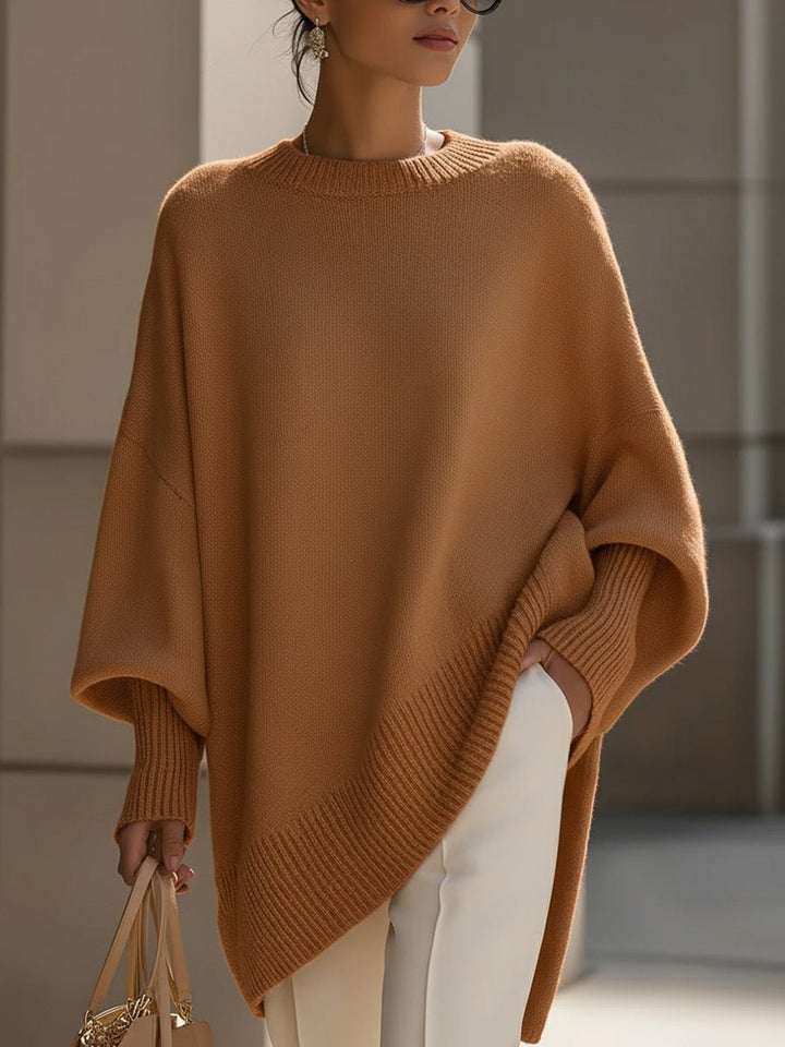 Hannah | Elegant Oversized Women's Knit Sweater with Batwing Sleeves