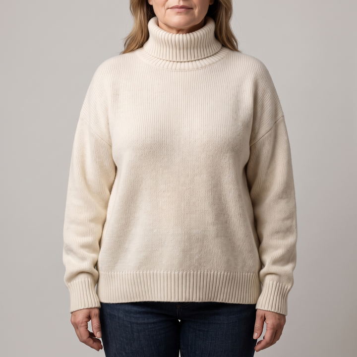 AURORA | Cashmere Turtleneck Sweater – Relaxed Oversized Style