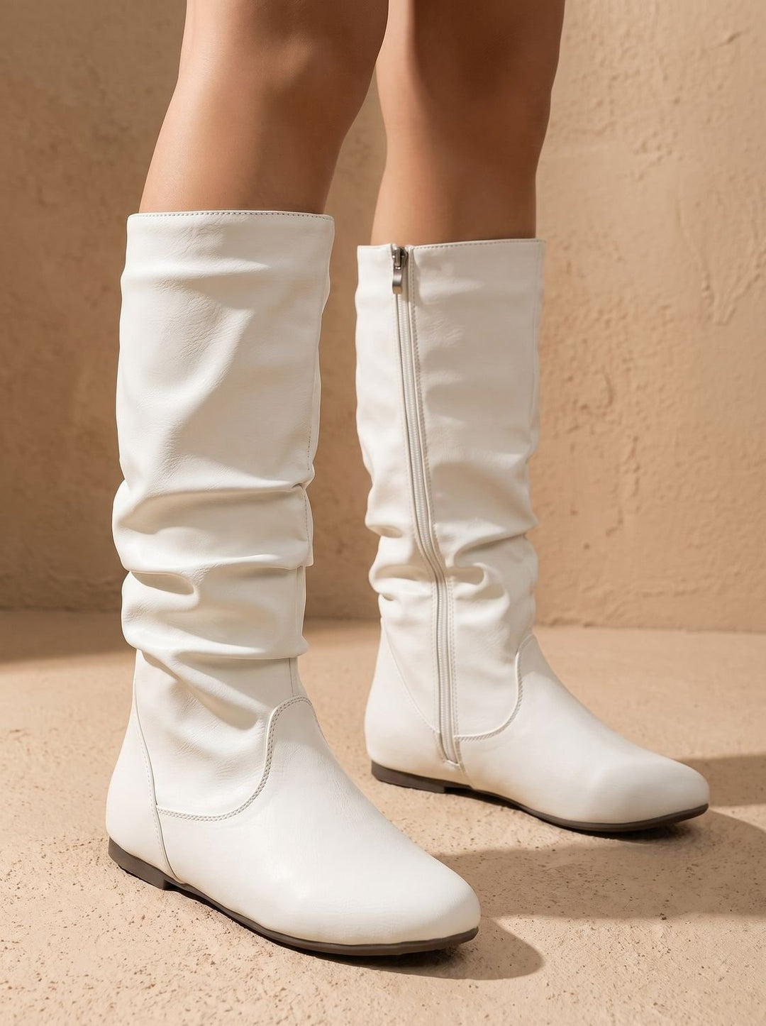 Harper | Slouchy Flat Knee High Boots für Frauen