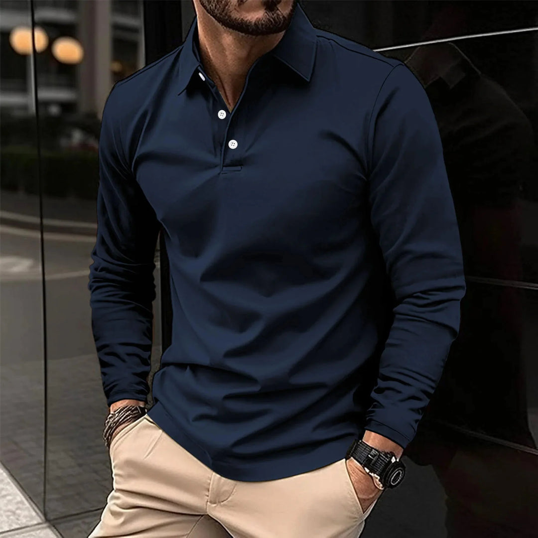 Luca | Polo-Shirt mit langen Ärmeln für Männer