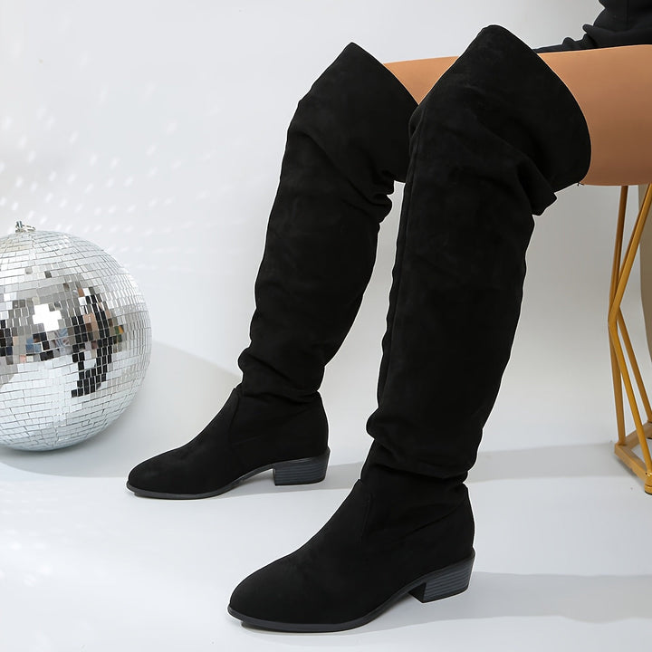 Matilda | Striking knee-high platform lace-up boots