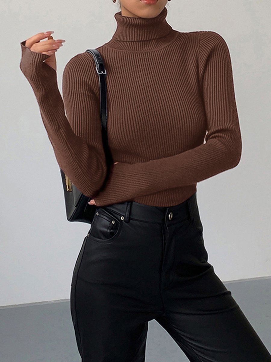 Marie | Rollkragenpullover – Feines Rippdesign für Damen