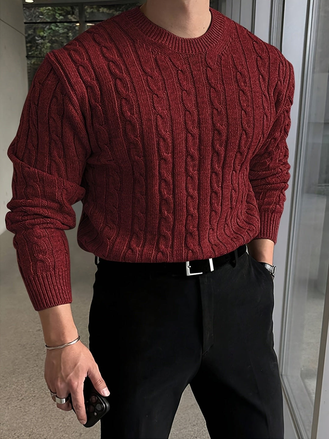 Jonas | Cable Knit Sweater – Zeitloser Stil für Männer