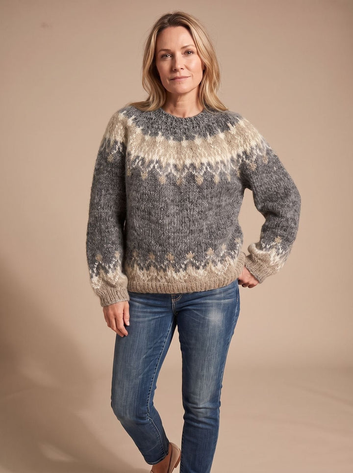 Marlene | Weihnachtspullover – Nordischer Jacquard-Stil für Damen