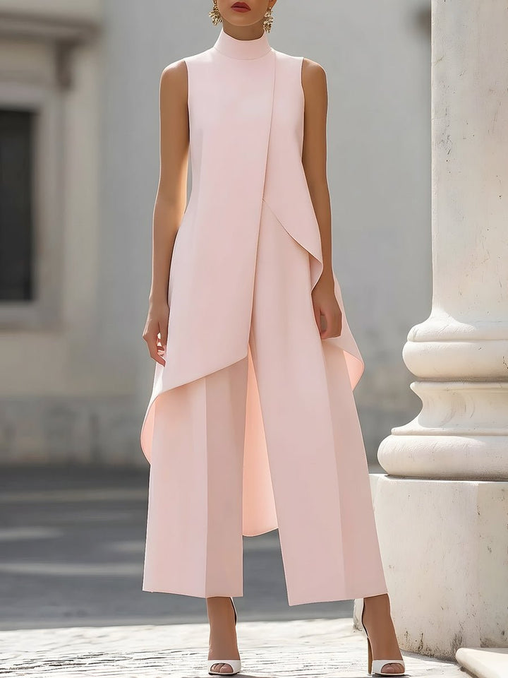 Annika | Asymmetrisches Zweiteiler-Set – Hoher Kragen für Damen