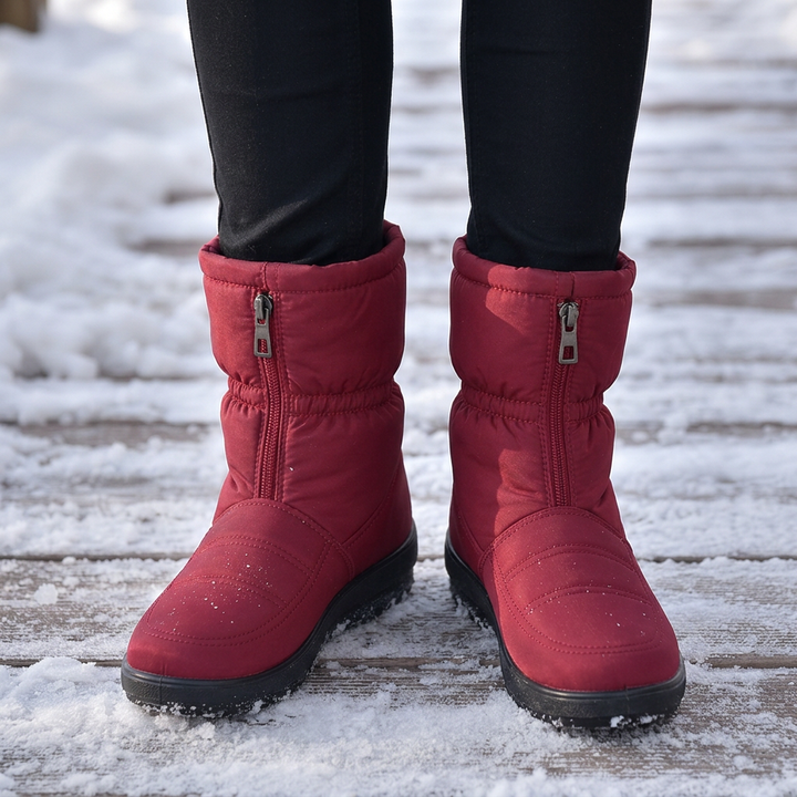 Frostbella | Zip-Up Mid-Calf Snow Boots für kalte Tage