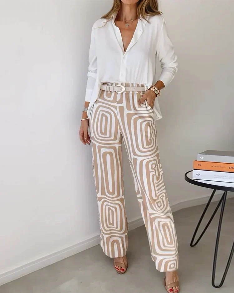 Dorothea | Zweiteiliges Set – Elegantes Oberteil und Hose