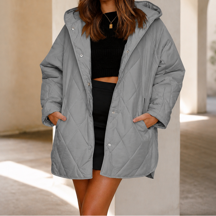 Wearbella | Diamond Quilted Hooded Puffer Jacket – Warm und Stilvoll