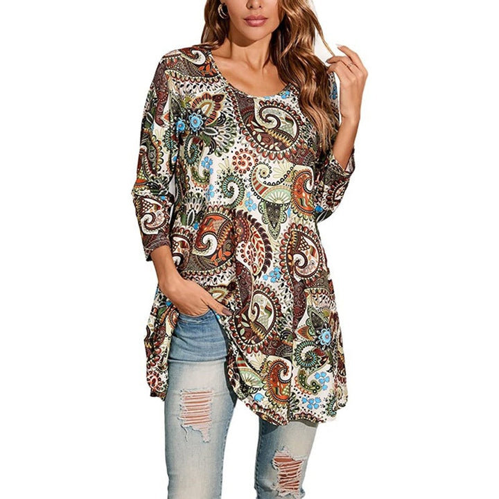 Vivienne | Mandala Tunic Top with an Elegant A-Line Silhouette