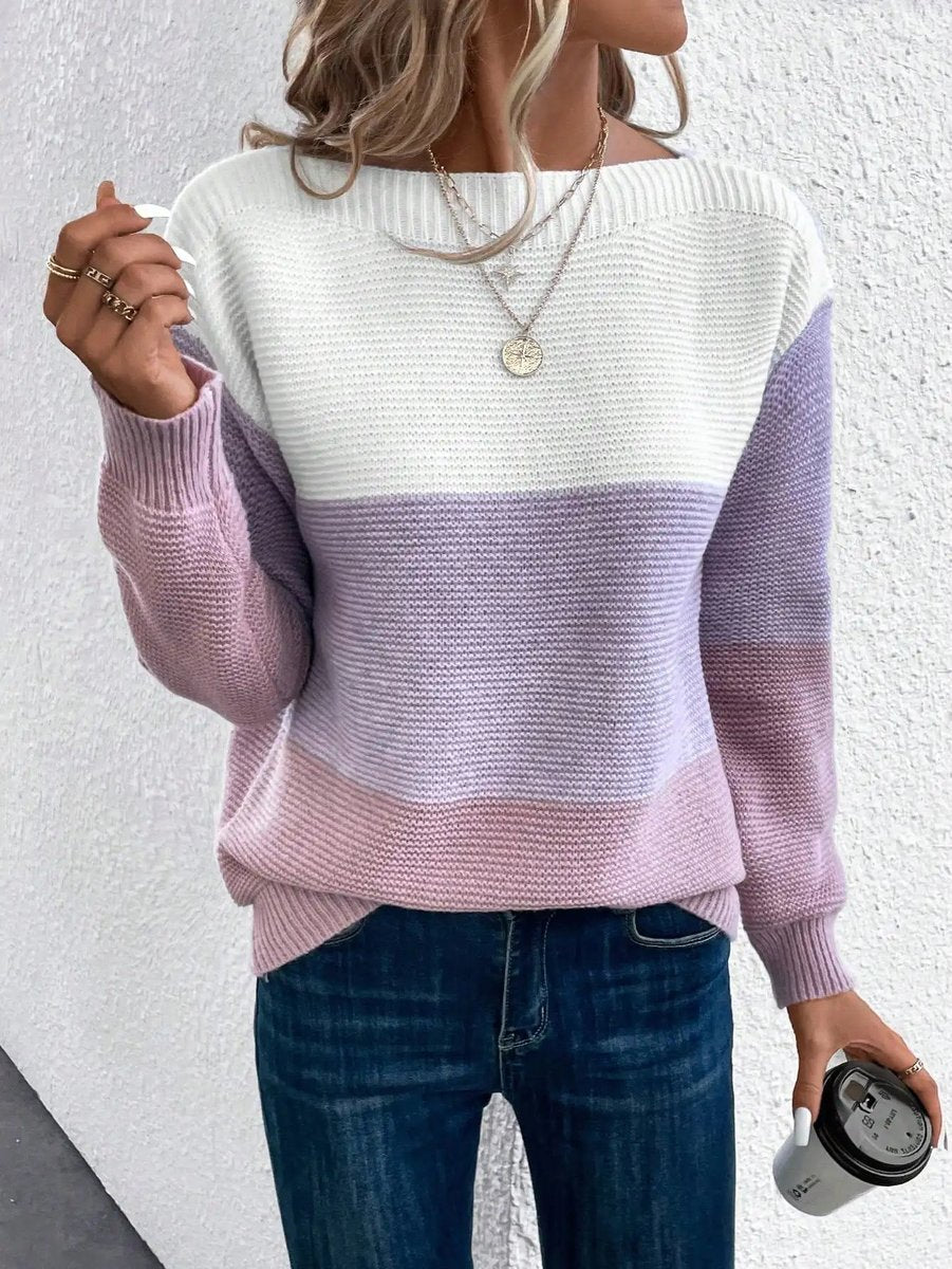 Emma | Modern Color-Block Knit Sweater for Women