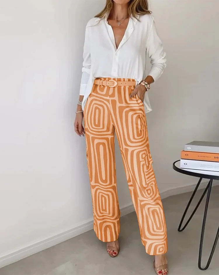 Dorothea | Zweiteiliges Set – Elegantes Oberteil und Hose