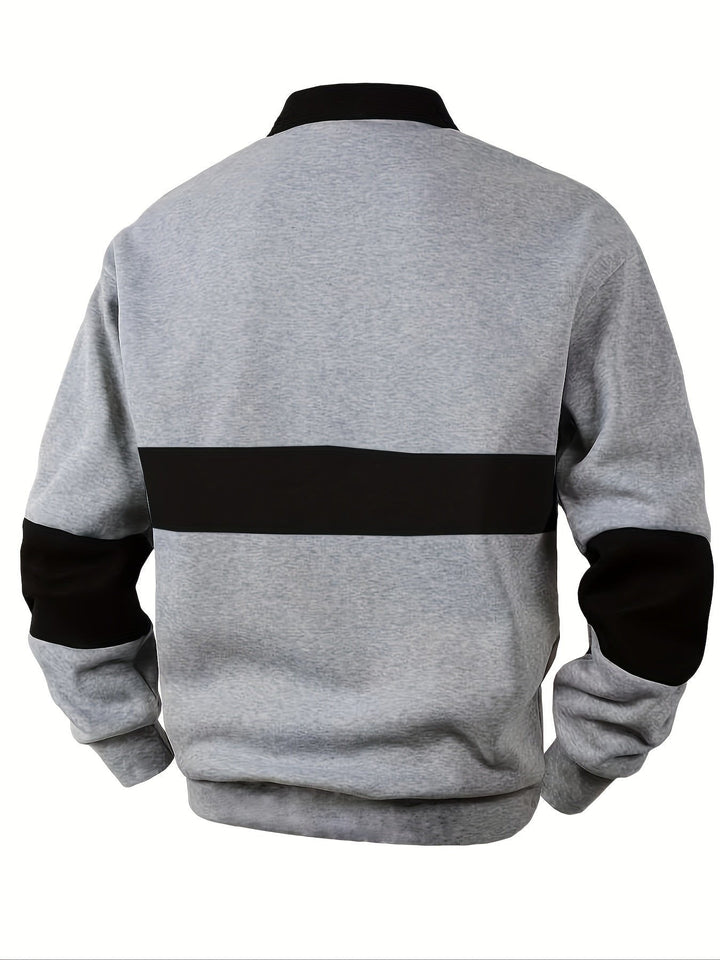 Grayson | Colour-Block Langarm Polo-Shirt