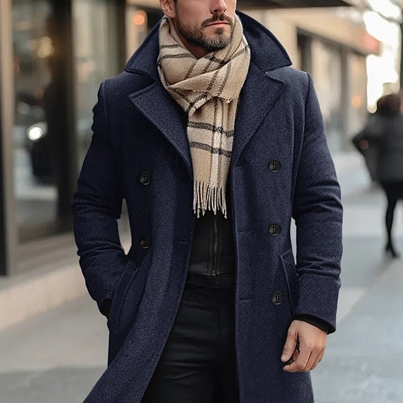 Malcolm | Double-Breasted Overcoat – Timeless Style for Men