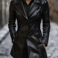 Amelia | Femininer Und Taillierter Trenchcoat Aus Leder