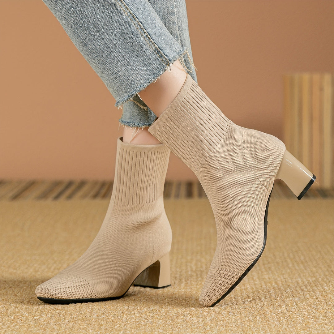 Kerstin | Modern and Elegant Knit Ankle Boots