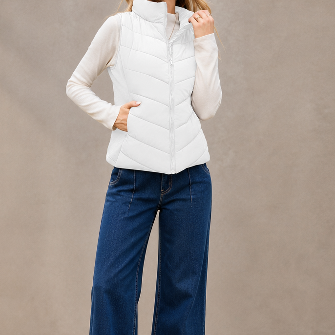 Layerly | Steppweste mit Stehkragen für Damen