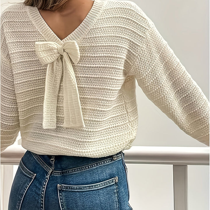 Imogen | Strickpullover mit Schleifendetail für Damen
