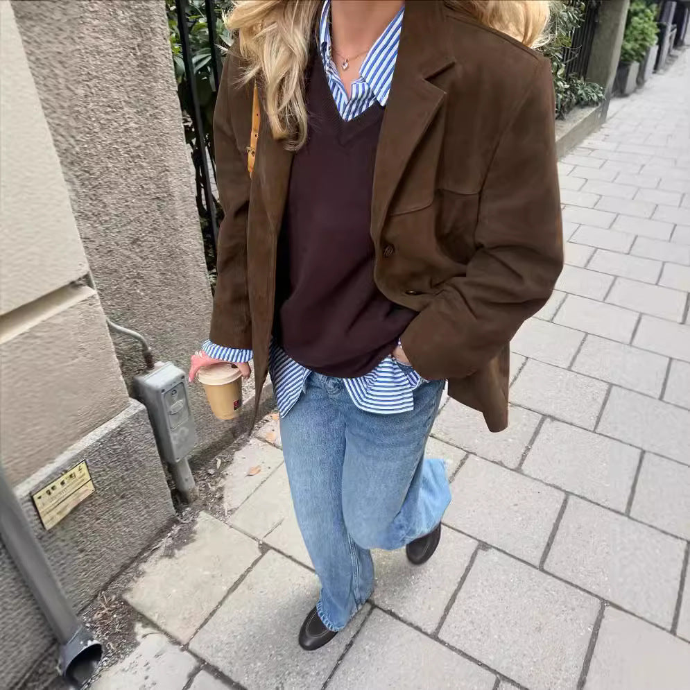 Heike | Eleganter Und Stilvoller Suede Blazer