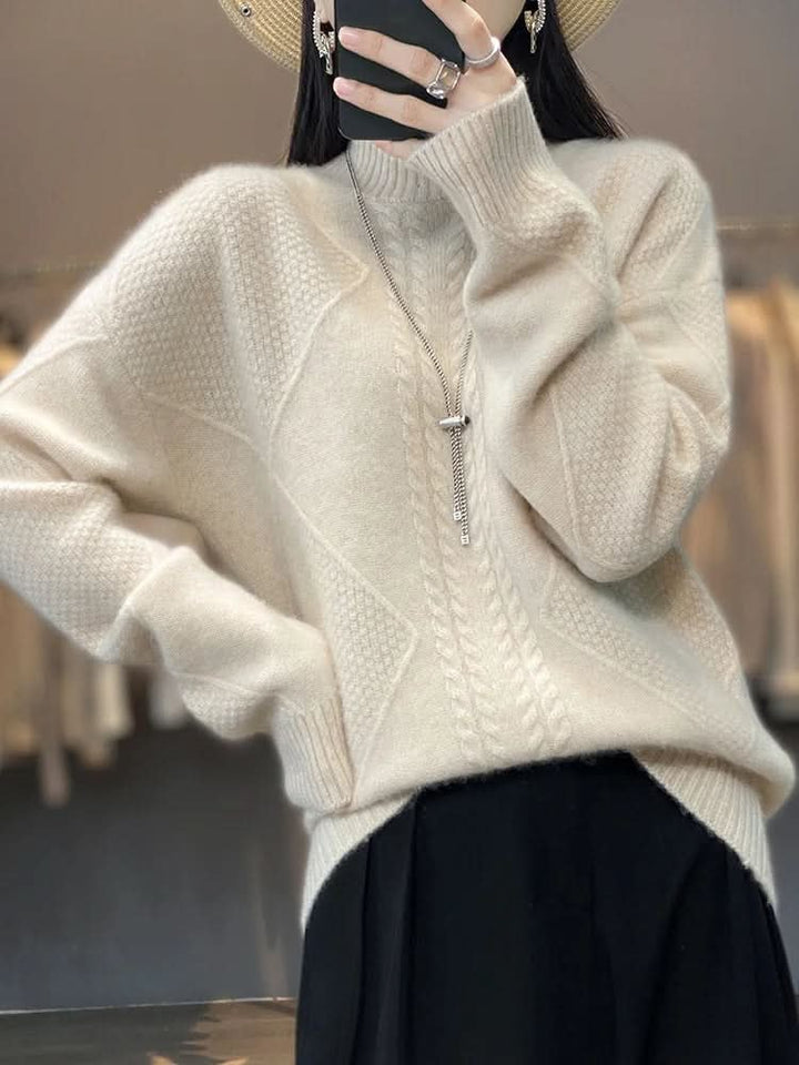 Arielle | Cashmere Sweater – Luxuriöser Turtleneck Stil für Frauen