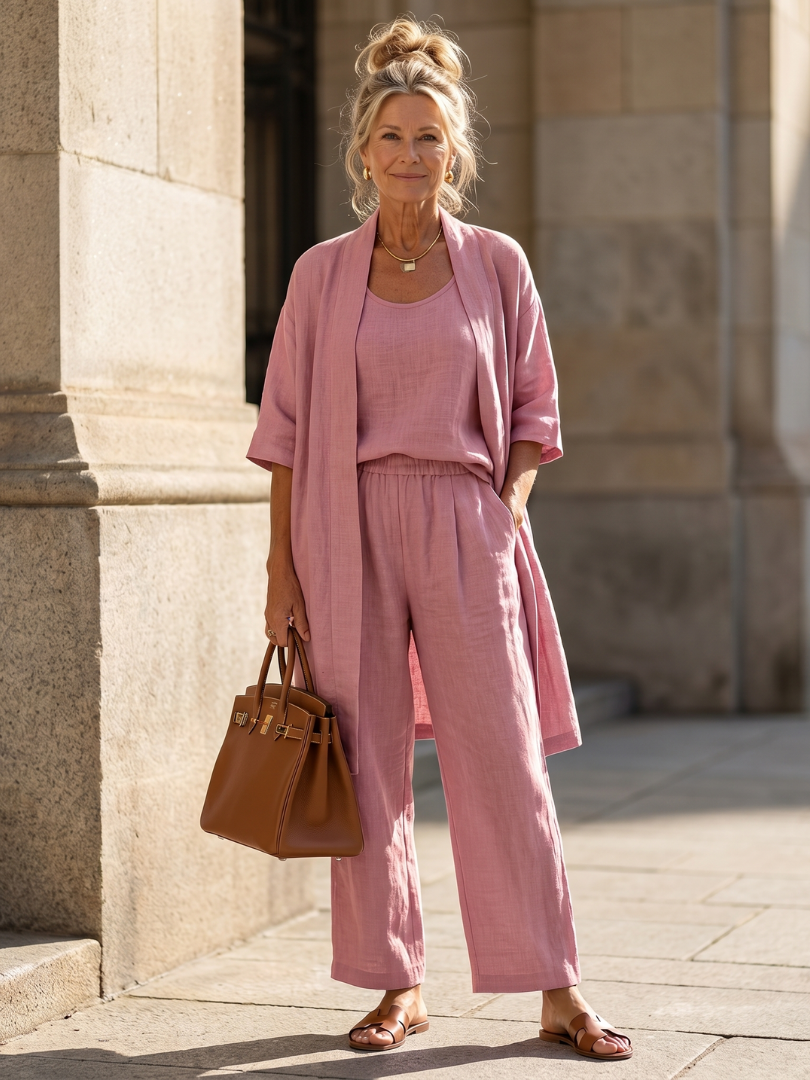 Yael | Three Piece Relaxed Pant Set – Leichter Komfort für Damen