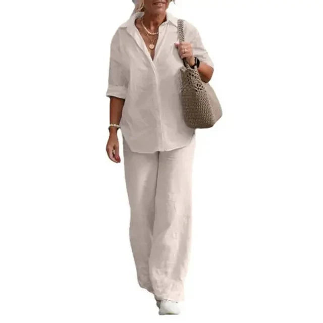 Maria | Airy and Elegant Two-Piece Linen Set