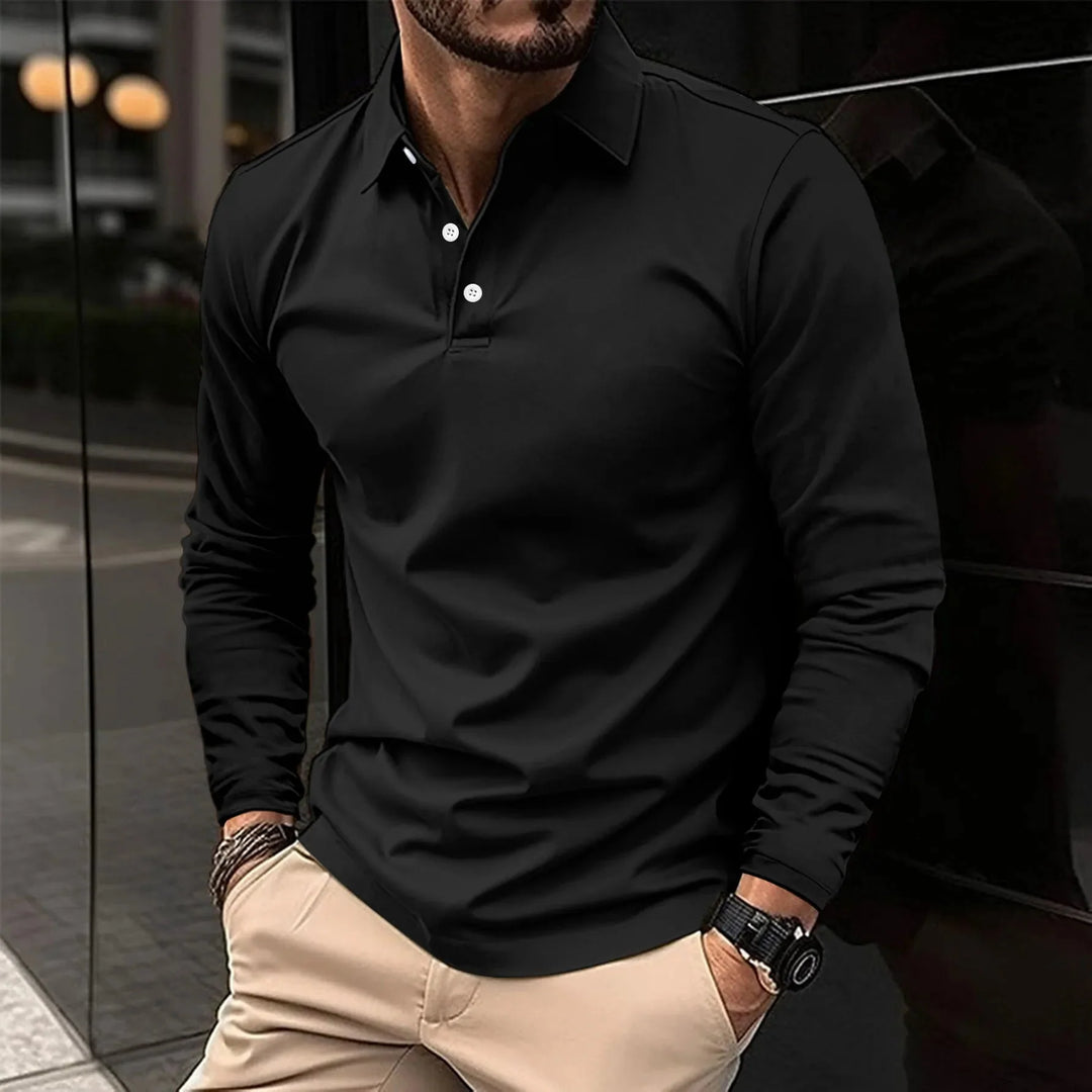 Luca | Polo-Shirt mit langen Ärmeln für Männer