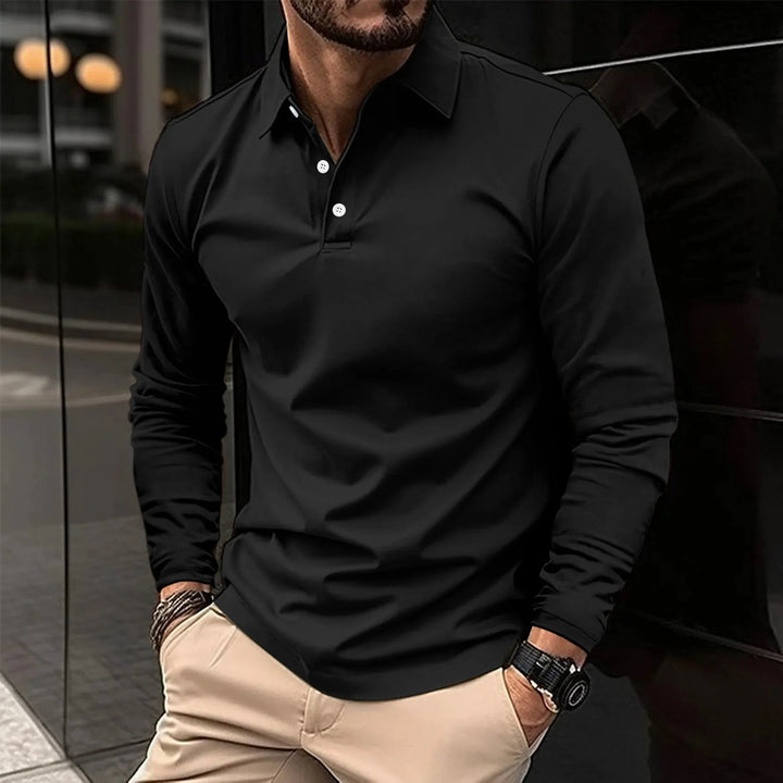 Luca | Polo-Shirt mit langen Ärmeln für Männer