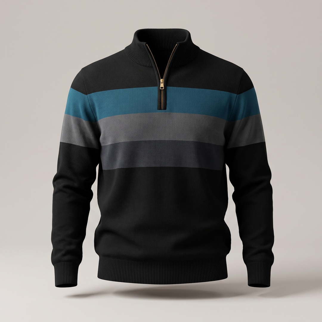 Lorven | Pullover – Midweight Strick mit Viertelreißverschluss