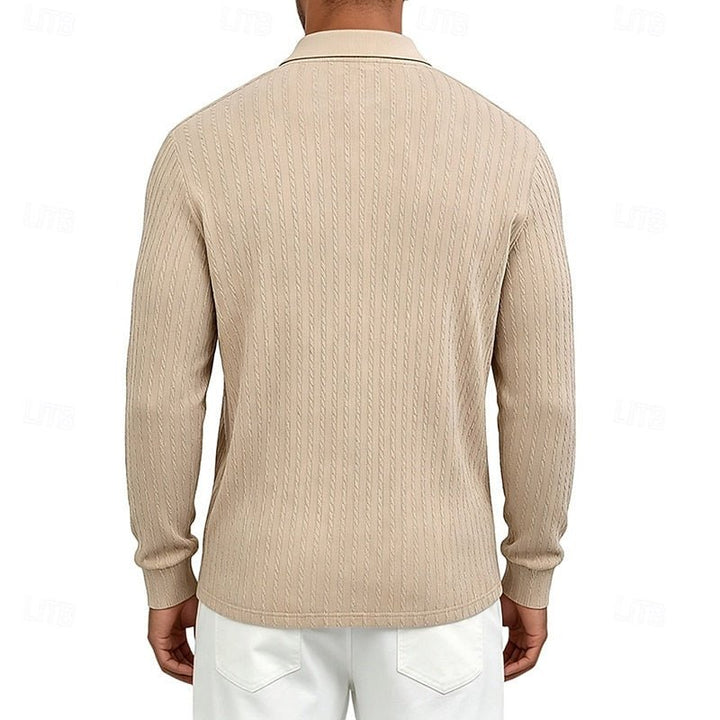 Rhett | Textured Quarter-Zip Polo Shirt – Moderner Stil für Männer