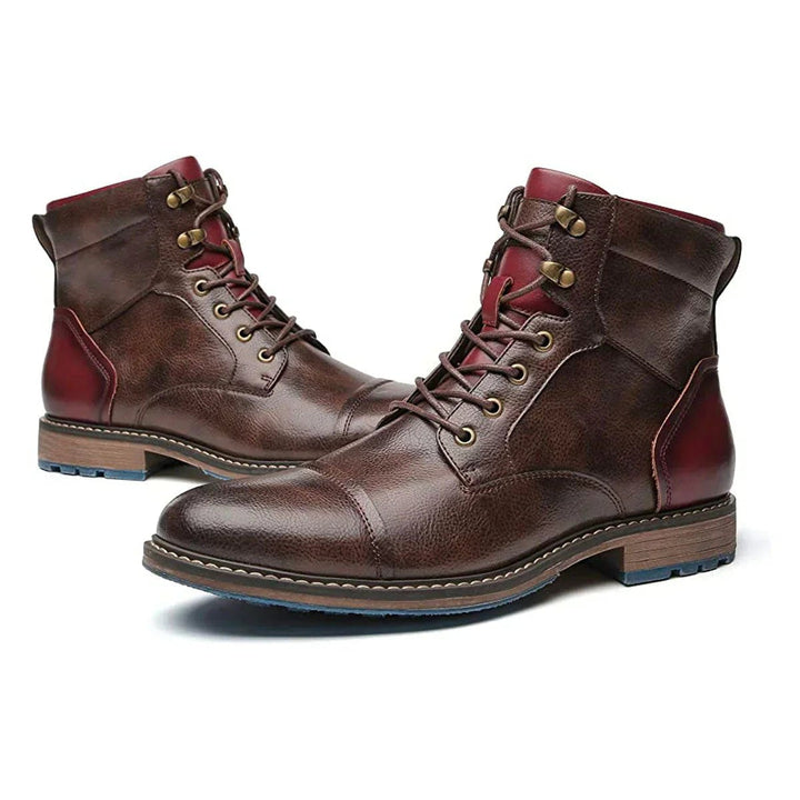 Victor | Elegant Genuine Leather Oxford Boots for Men