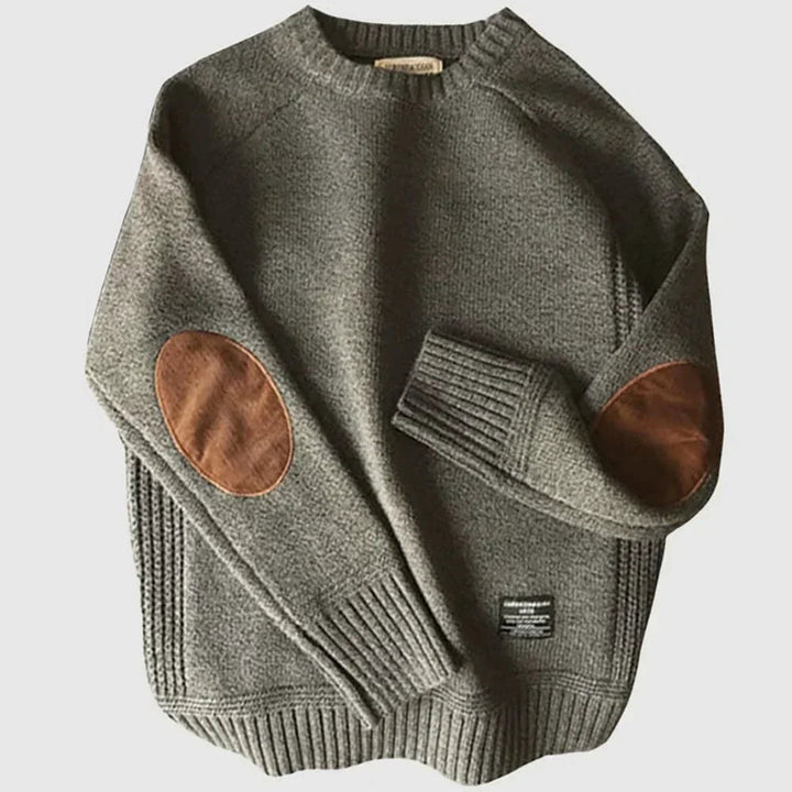 Lukas | Classic Men's Knit Sweater with Elbow Patches