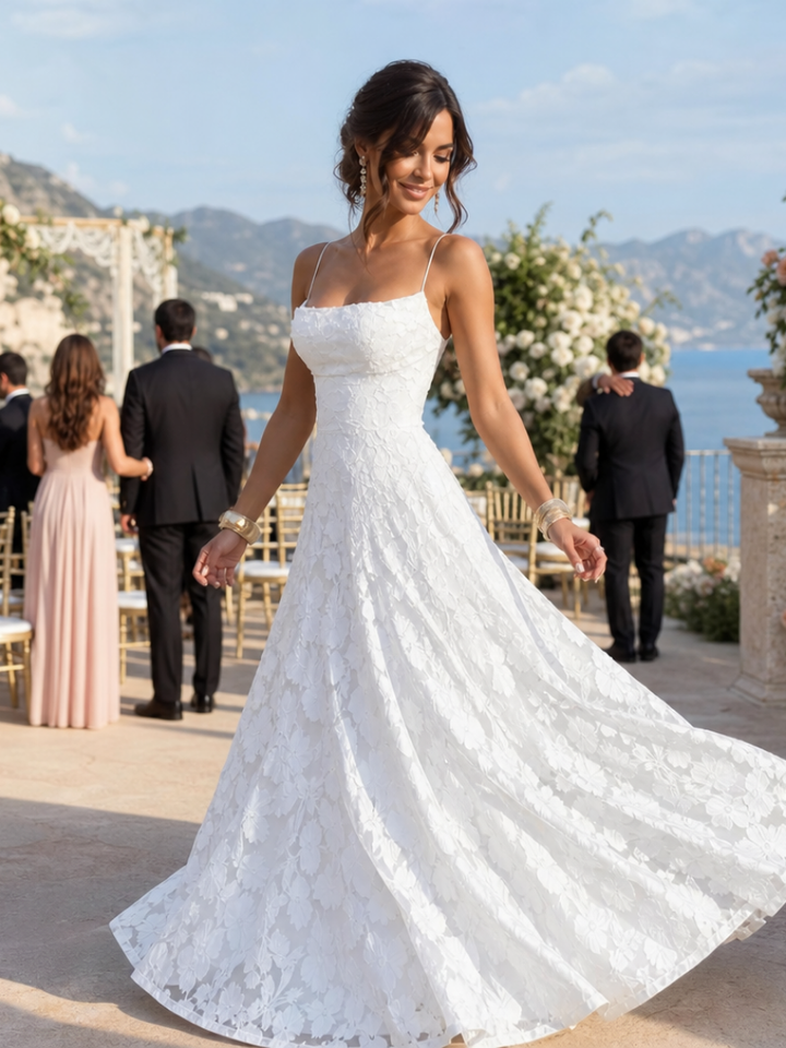 Valenne | Maxikleid mit Spitzen-Overlay