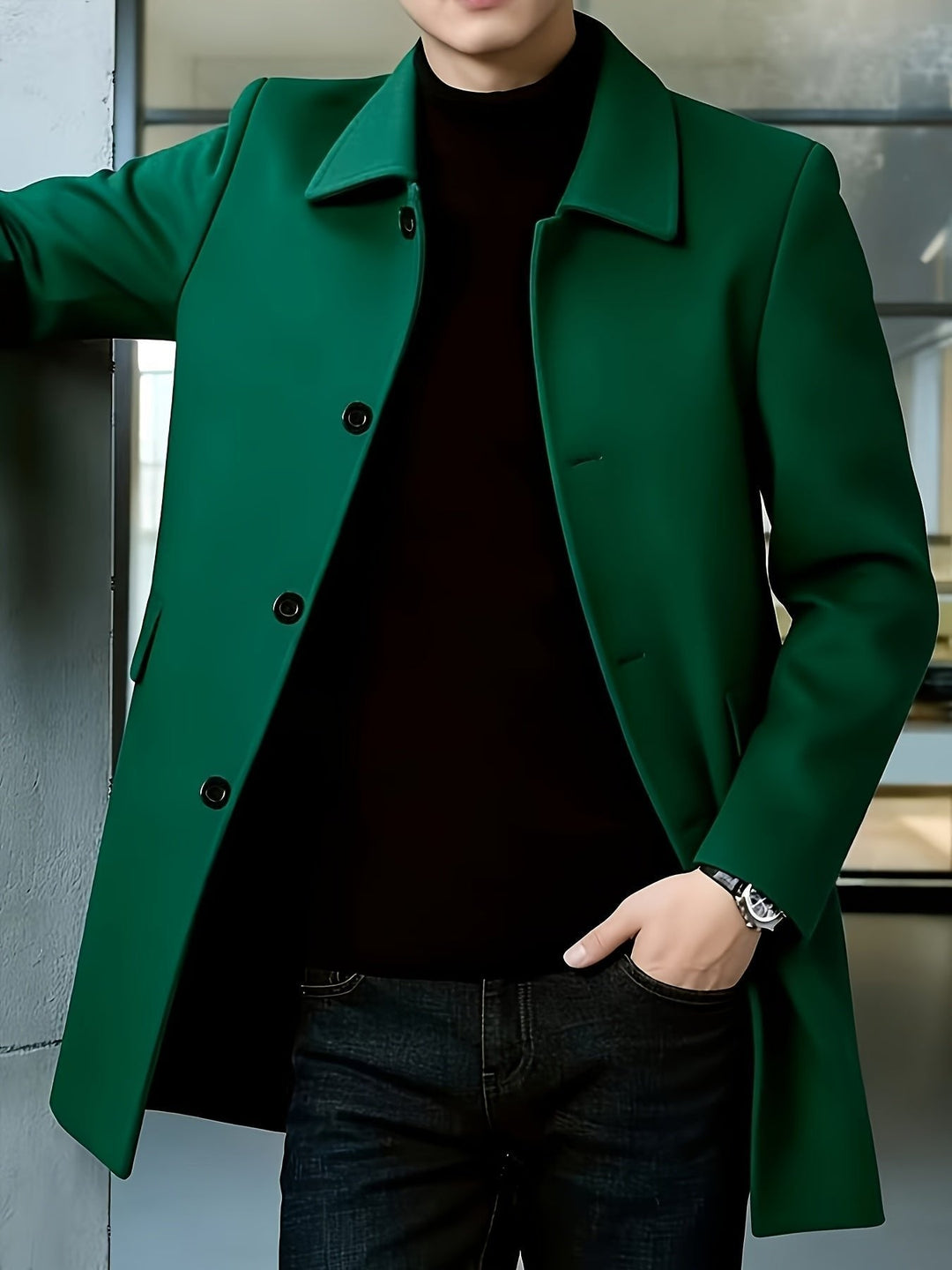 Gerard | Überziehmantel – Eleganter Single-Breasted Stil für Männer