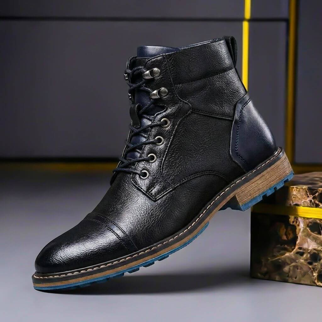Jake | Two-Tone Leather Boots – Handcrafted Style for Men