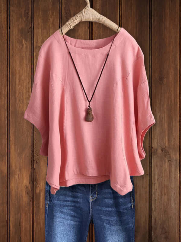 Hannah | Stylish and Comfortable Crew-Neck Tunic Top