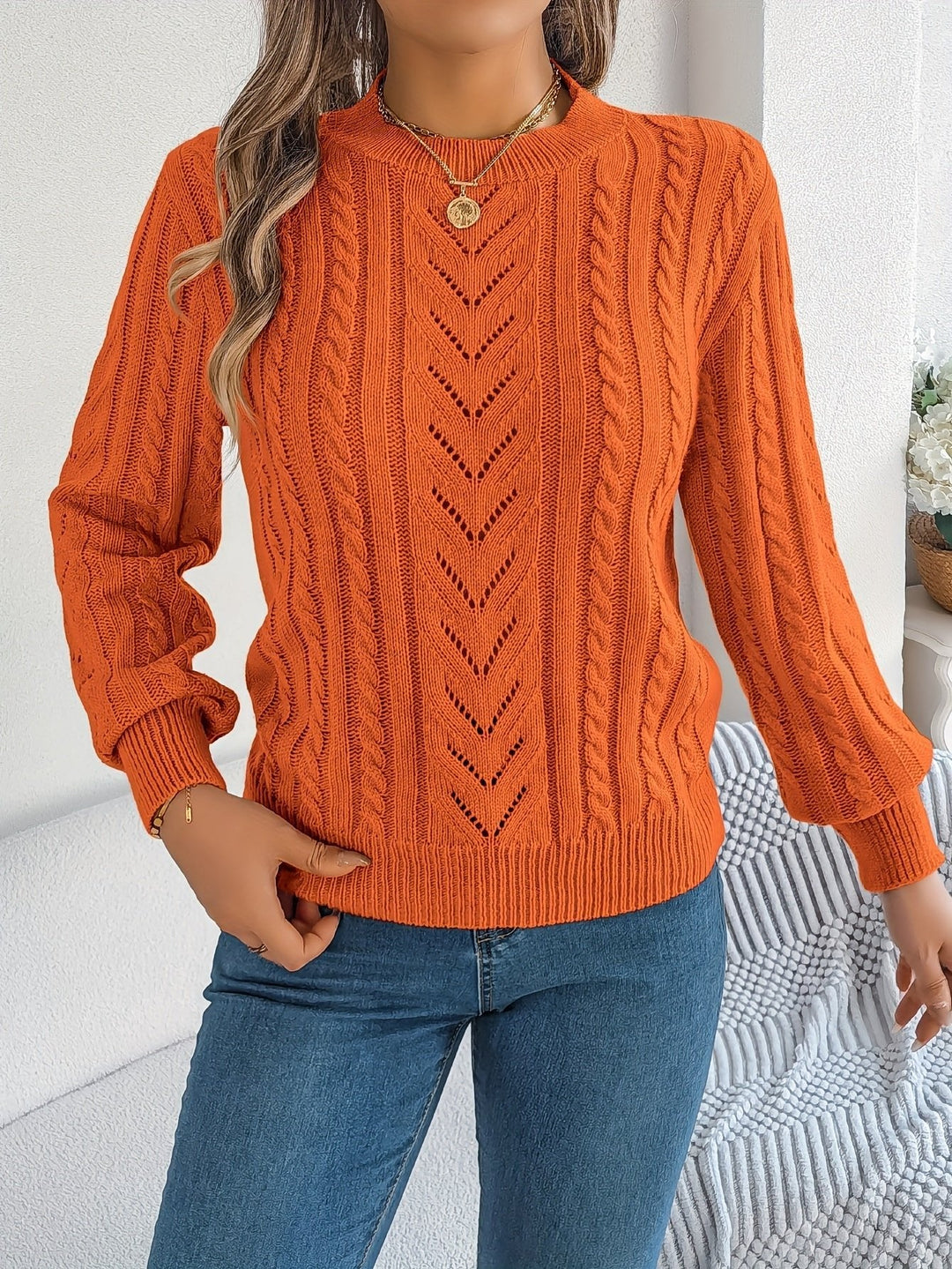 Blythe | Strickpullover mit Kabelmuster
