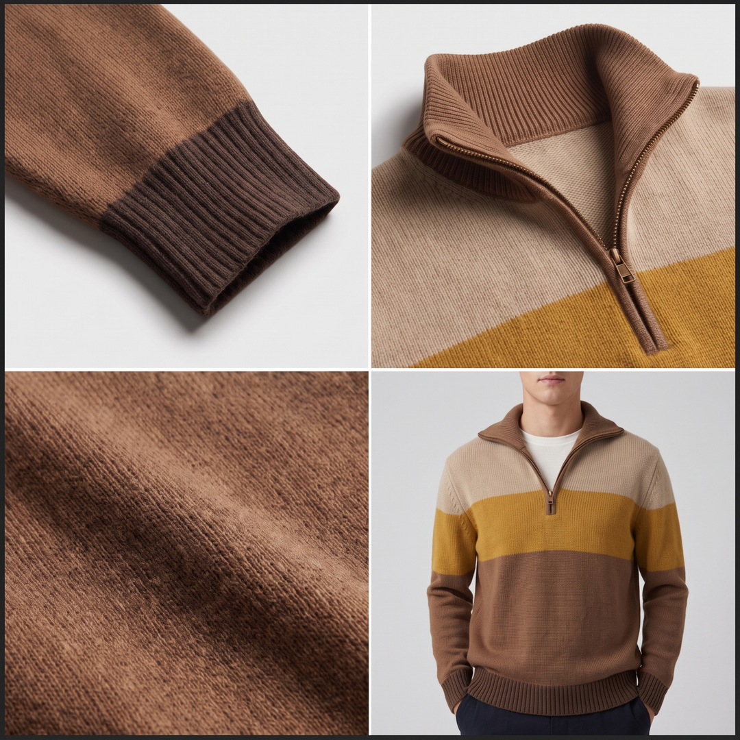 Elston | Quarter-Zip Pullover – Elegante Warmth für Männer