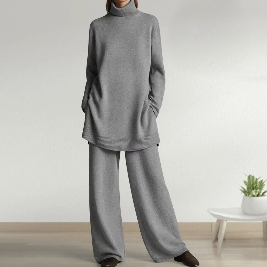 Leonie | Cozy and Elegant Two-Piece Knitted Set with Turtleneck