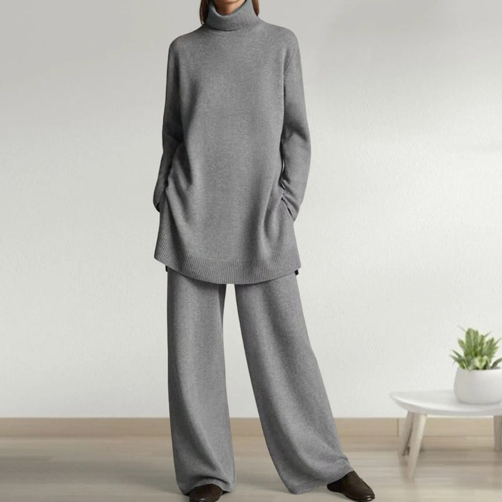 Leonie | Cozy and Elegant Two-Piece Knitted Set with Turtleneck